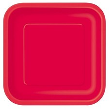 Ruby Red Square Paper Plates