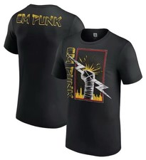 CM Punk WWE T-Shirt - Black - Medium - Brand New 