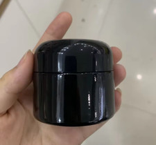 Black glass jars - x8,