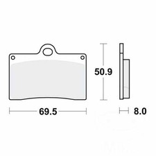 TRW Brake Pads Standard MCB540 Fits Aprilia RS 250 1995-1997