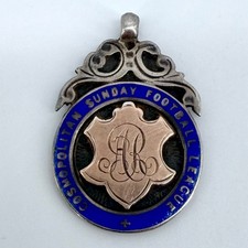 Antique Silver Football Fob