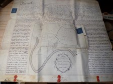 1798 5 Pg WITH MAP CREWE FARNDON CHESTER MANUSCRIPT VELLUM INDENTURE DOCUMENT