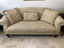 CHIPPENDALE CAMELBACK AMERICAN STYLE DAMASK SOFA COUCH WITH MATCHING CUSHIONS