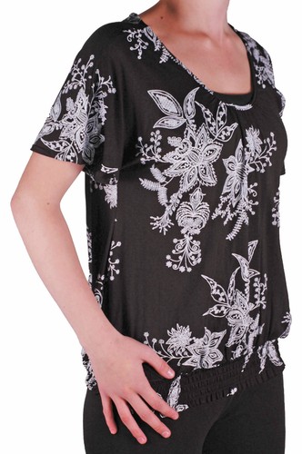Womens elastic hem floral - womens,