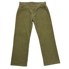 Vintage Levi's 752 Corduroy Jeans Straight Fit Khaki Green 35W 27L White Tab