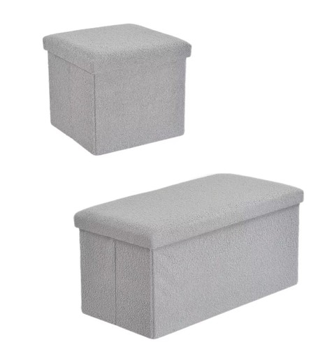 Folding ottoman storage box - folding,