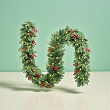 9ft Christmas Garland Light Up