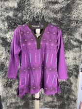 Purple Patterned Tunic Top