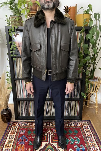 Vintage 1970s leather bomber - 1970s,