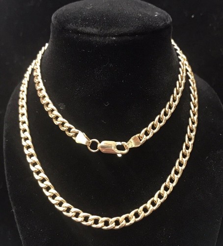 9ct curb link necklace with - 9ct,