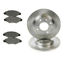 PEUGEOT 206 Solid FRONT 2 BRAKE DISCS & 4 BRAKE PADS