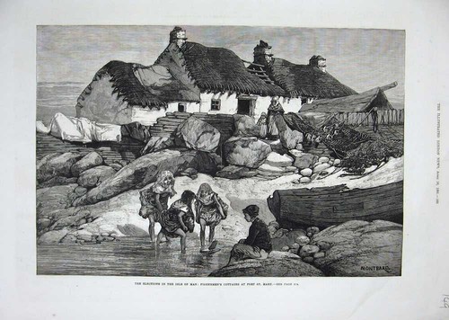 Original old antique print - original,