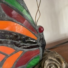 Tiffany Style Butterfly Table Lamp Stained Glass Style Retro Art Deco Nouveau x2
