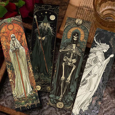 30/60PCS Creative Gothic Style Dark Wizard Bookmarks High Beauty Cards Creative 