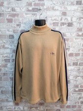 Thomas Burberry Roll Neck Turtleneck Knit Jumper, Mustard  Size Large 