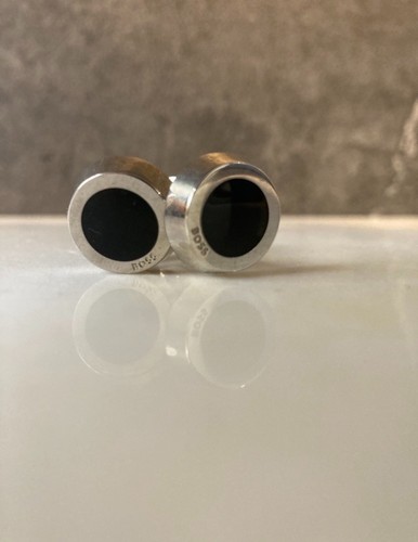 Mens round hugo boss cufflinks - boss,