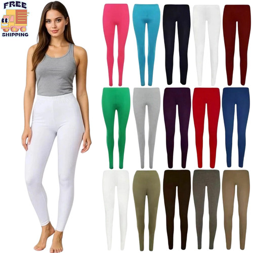 Leggings cotton plain full - leggings,