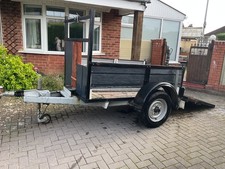 6x4 Trailer With Ramp on water bowser braked chassis ring towing 