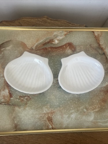 Vintage white ceramic shell - vintage,