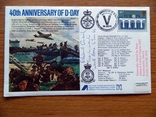 RAF(AC)10 40th Anniversary D-Day Cover Signed E Gueritz Sword Beach Beachmaster
