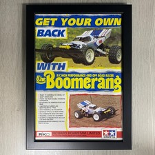 FRAMED TAMIYA BOOMERANG, VINTAGE RADIO CONTROLLED CAR ADVERT