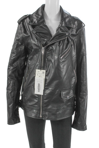Zara womens biker faux leather - biker,