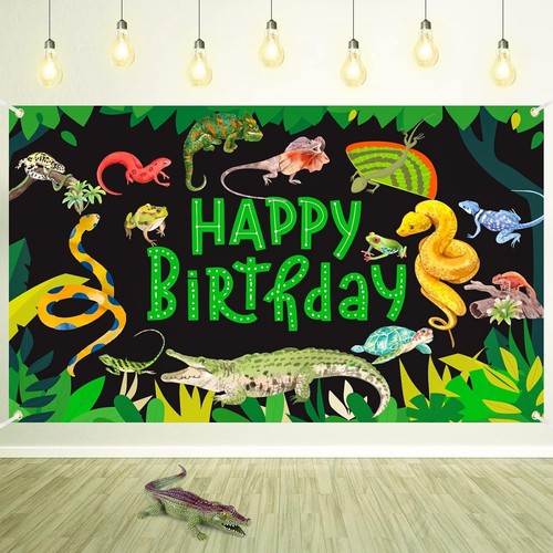 Reptile swamp happy birthday - reptile,