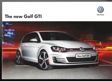Volkswagen Golf GTi Hatchback Mk7 2013 UK Market Sales Brochure Performance Pack