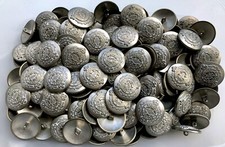 Buttons 25mm 40L Aged Silver Gold Metal Military Coat of Arms Regiment Shank M39