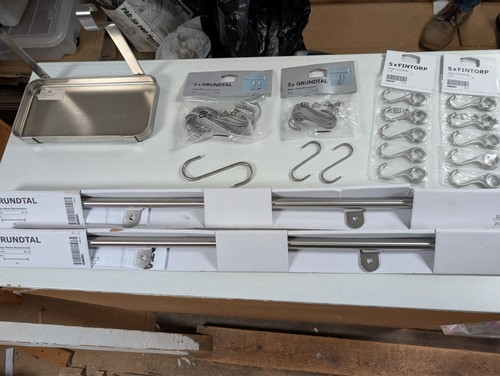 Ikea grundtal kitchen rails - kitchen,