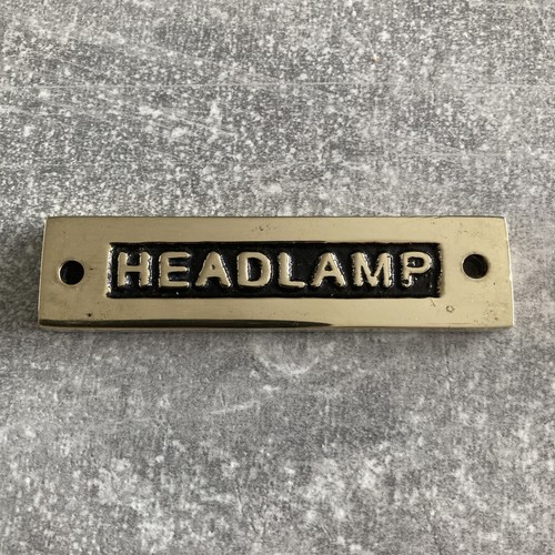 Brass headlamp - brass, ‘headlamp’