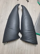 BMW E39 Touring Rear Seat Pillow Side Bolster Pair Black Leather M Sport