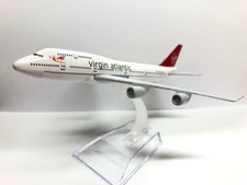 16cm Virgin Atlantic Die Cast Metal Desk Aircraft Plane Model UK