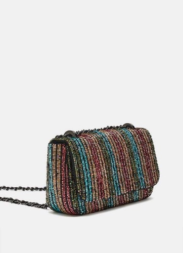 Zara beaded sequin crossbody - sequin,