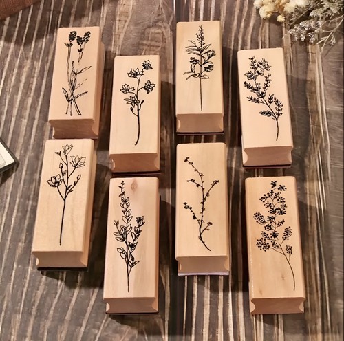 Wood rubber craft stamps - craft,