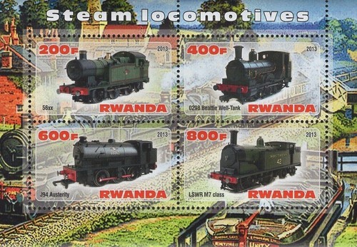 Locomotive stamp j94 - locomotive, austerity