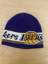 ADIDAS ORIGINALS LOS ANGELES LAKERS Beanie Hat Unisex Adult Purple Cap