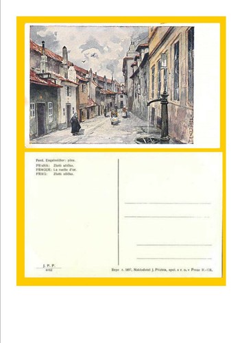 Prague postcard praha - prague, alley