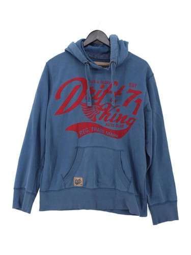 Drift king men hoodie blue - men's, l