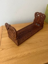 Vintage carved wooden folding