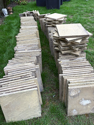 183 buff paving slabs - slabs, 445