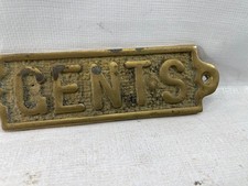 Brass Gents Toilet Plaque Sign
