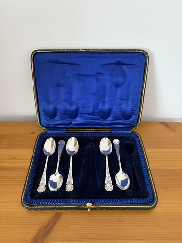 Vintage teaspoon set silver - 5,