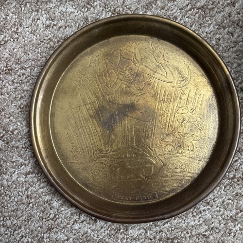 Lucky pixie brass plate - brass, inch