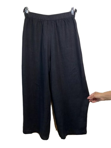 Hebbeding linen black trousers - linen,