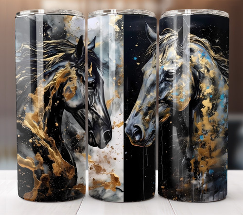 Artistic horse tumbler - 20, oz