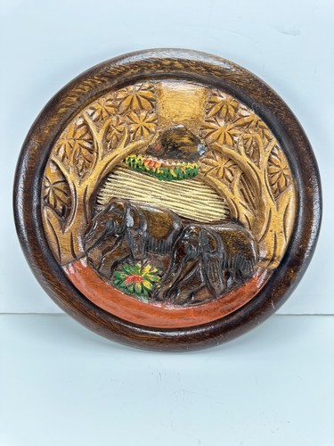 Thai hand carved wooden wall - carved,