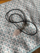 Gemstone Angel Pendant With Wax Rope Chain