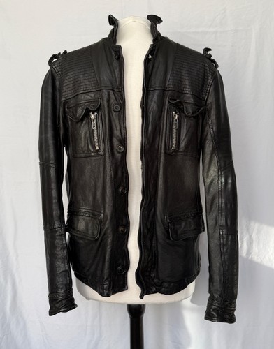 Allsaints cargo leather jacket - leather,