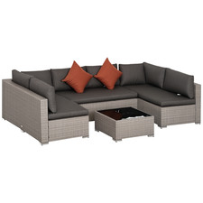 Outsunny 4 PCS Patio PE Rattan